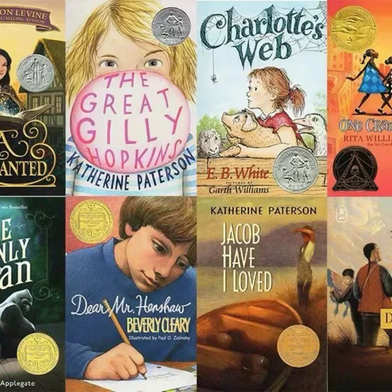 8 Newbery Award books for Most popular Library English reading for children learning