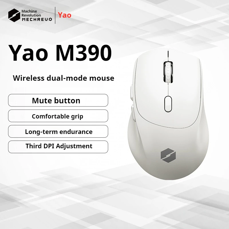 

Yao M390 двухрежимная беспроводная мышь Bluetooth 2,4 г игровая офисная универсальная бесшумная мышь с длительным сроком службы высокий Dpi игровой ПК геймер