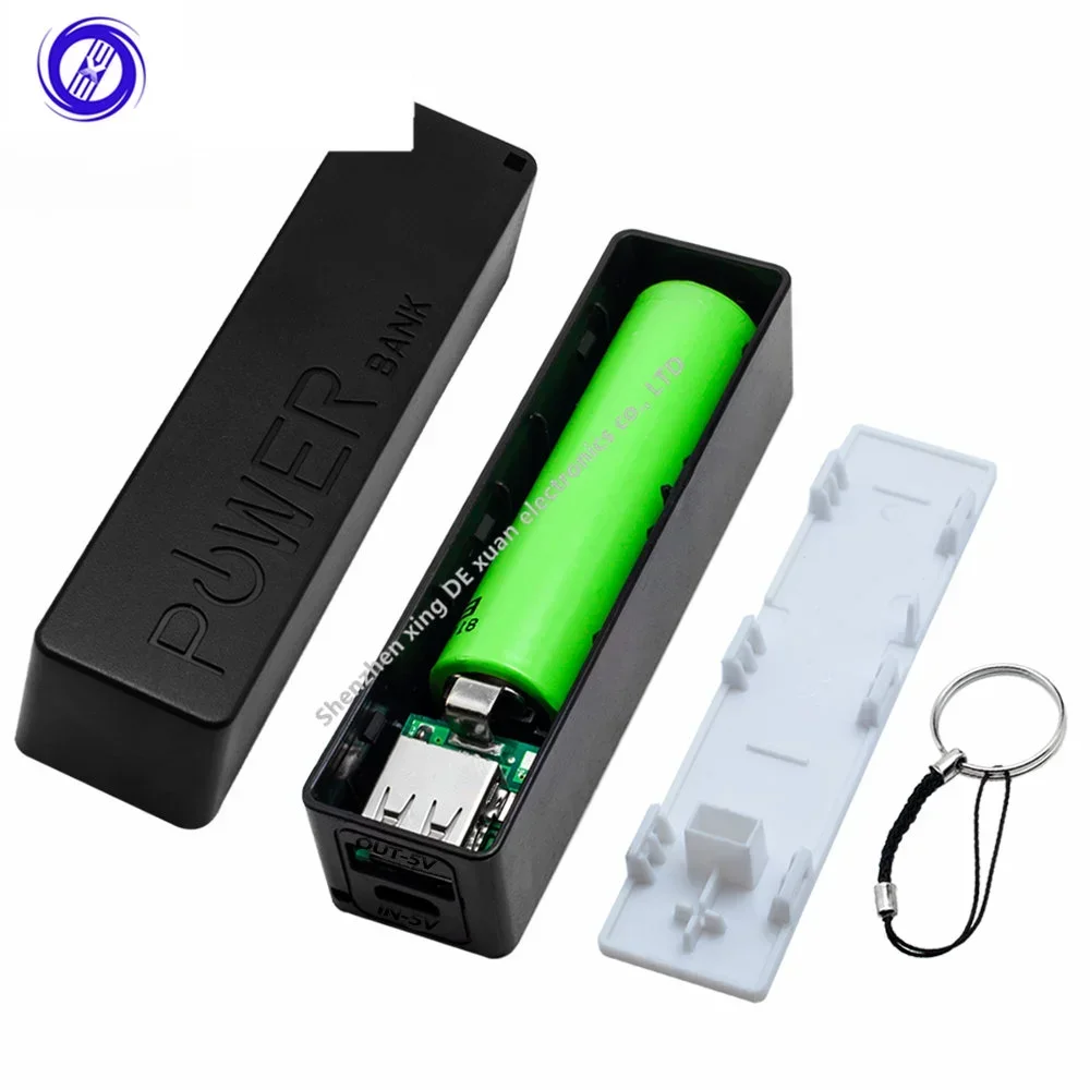 1PCS  USB Power Bank Case Kit 18650 Battery Charger DIY Box Shell Kit  Black For Arduino