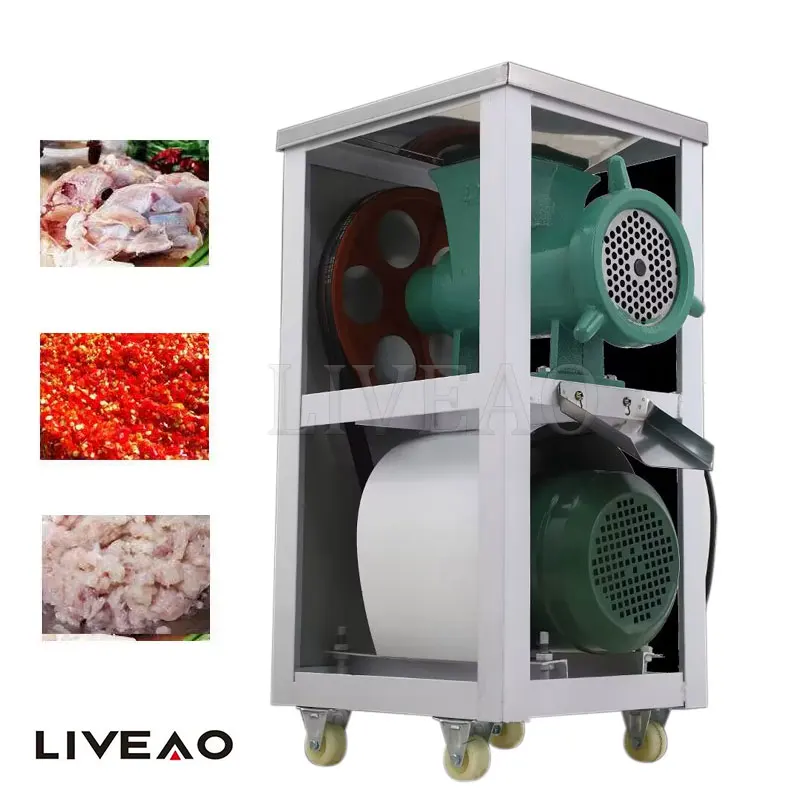 

Electric Meat Grinder 3Kw Desktop Mincer Minced Fish Chili Vegetables Chopper Restaurant Commercial