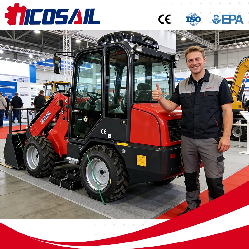 

1Ton Smart Compact 4Wheel Loader CE Euro 5 Mini Small Loader For Construction And Farm with CE Euro 5 Approved