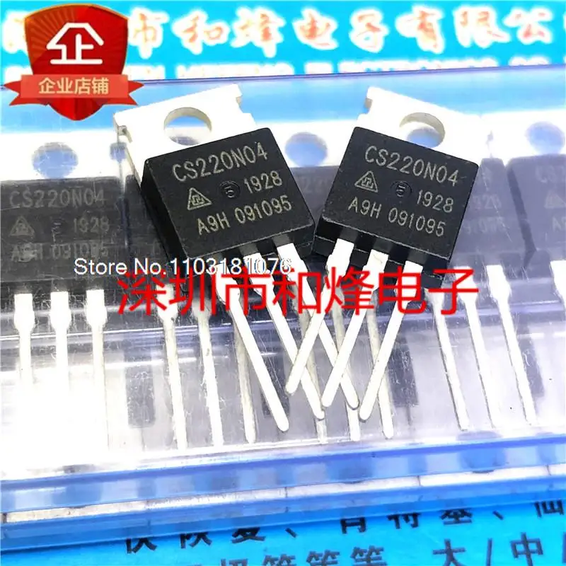 Chip de poder de estoque original, CS220N04, TO-220, 40V, 220A, novo, 10Pcs Lot