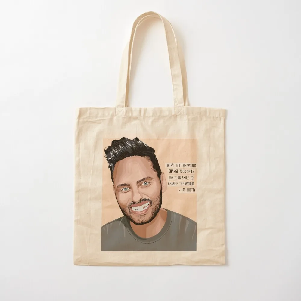 

Jay Shetty t-shirts, Jay Shetty poster, Jay Shetty lovers Sticker Tote Bag Shopper handbag custom bags personalized tote