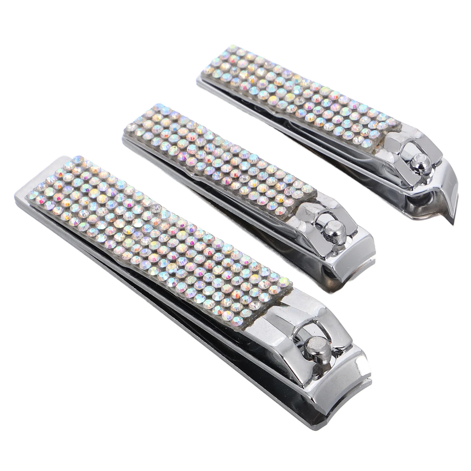 

Stylish Diamond Accented Nail Clipper Set Stainless Steel Durable Compact Manicure Tools for Home and Travel Nail Clipper Set