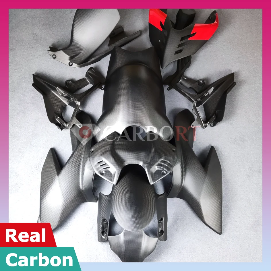 For Ducati Streetfighter V4 V4S Carbon Fiber Full Fairing Kit 2020 2021 2022 Frame Guard Front Rear Fender Tank Cover Panel