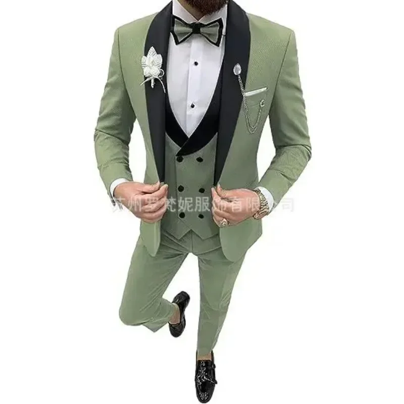 New Business Casual Plus Men\'s Suit Host Banquet Suit Best Man Groom Dress Trajes Elegante Para Hombres Costume Homme