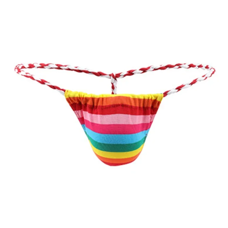 Men Gay Thong G-string Jockstrap Pouch Underwear G-Strings Homme Fundoshi Weave Rope Thongs Japanese Sumo Tanga Hombre Panties