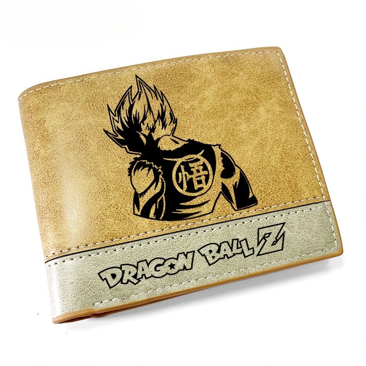 Anime Dragon Ball Pu portefeuille Son Goku Kakarotto figurines dessin animé imprimé court Portable carte sac porte-monnaie cadeaux de vacances pour enfants