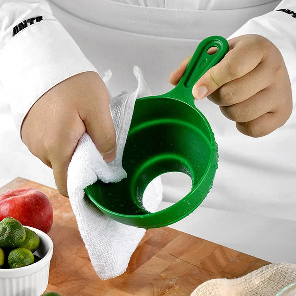Plastic Canned Funnel Wide Mouth Funnel Jars Folding Funnel with Long Neck Liquid Filling Funnels Household Kitchen Gadget