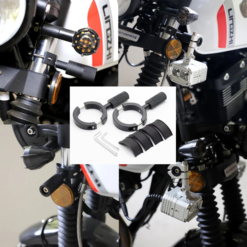

Motorcycle Fog Light Bracket Motorcycle Auxiliary Headlight Support Universal Spotlight Holder Headlight Extension Bracket