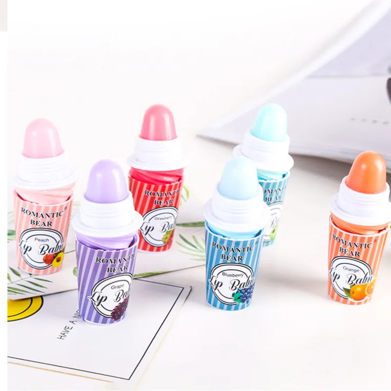 6 Colors Ice Cream Lip Oil Balm Vegetable Lip Gloss Waterproof Lasting Makeup Liquid Lipstick Sweet Red Lip Tint Skin Care