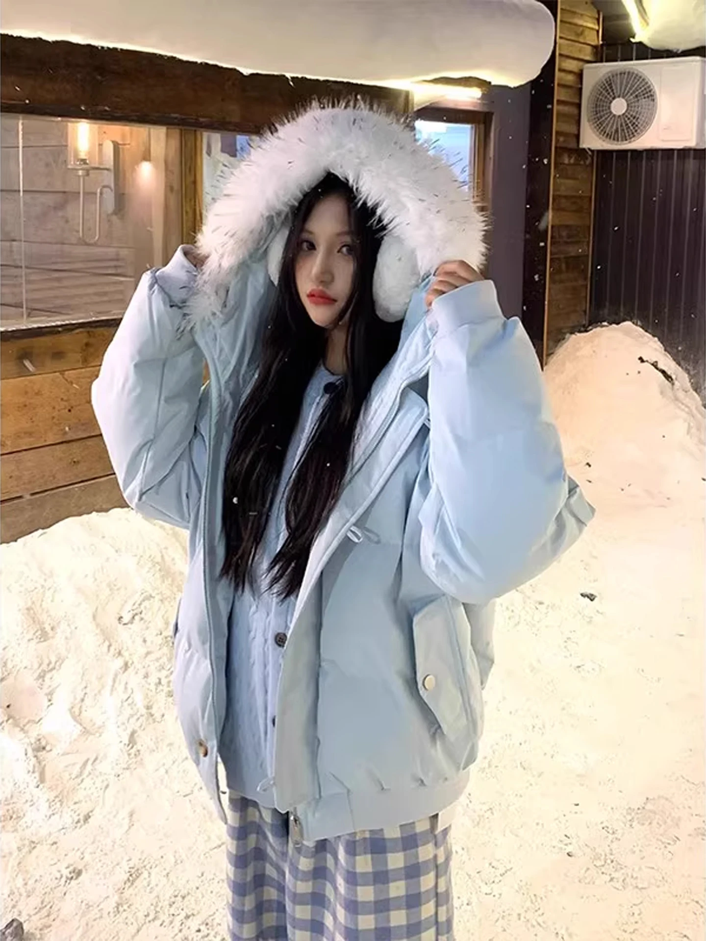 Coreano Sle Thiened Jaet de Algodão com Capuz Homens Mulheres Casual Confortável Quente Faionable Casacos de Inverno Não Bulky