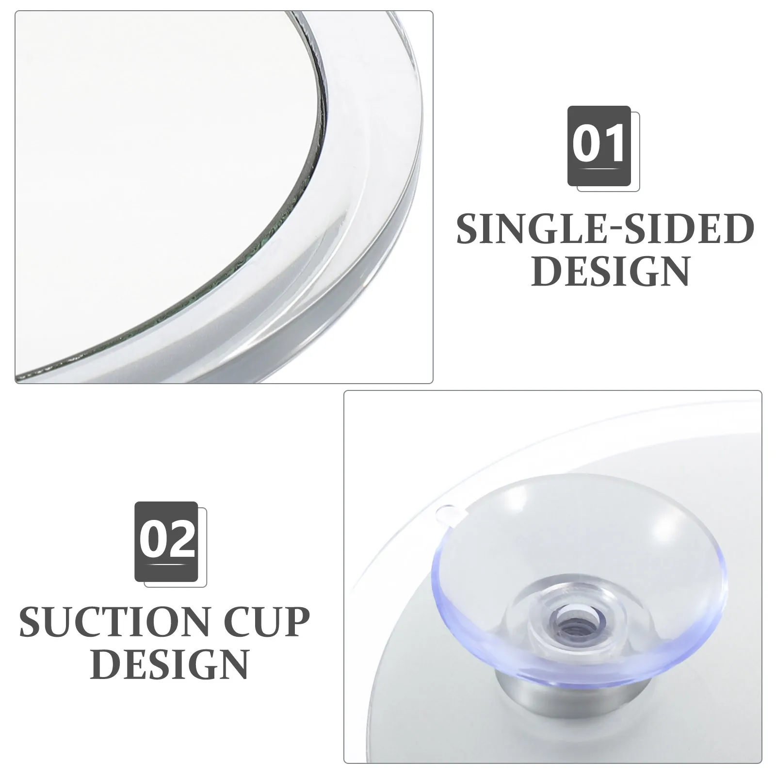 

Hd Magnifying Makeup Mirror with Powerful Suction Cup for Bathroom Wall Single Side Use for Precise Makeup and Skincare
