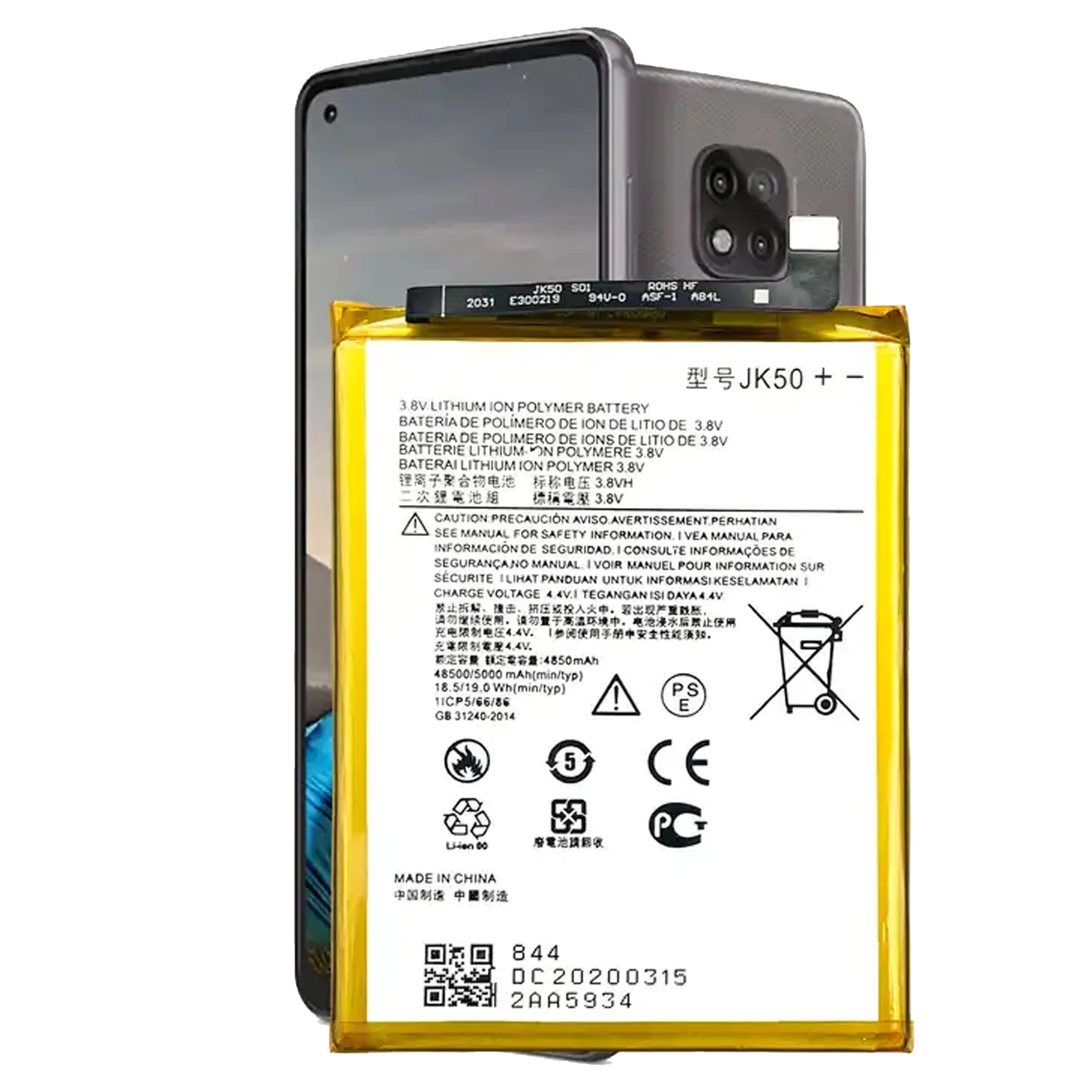 Batería JK50 de alta capacidad para Moto G31 G50 G PLAY 100% G POWER 5000, repuesto de teléfono con herramientas, 2021 mAh, 2022