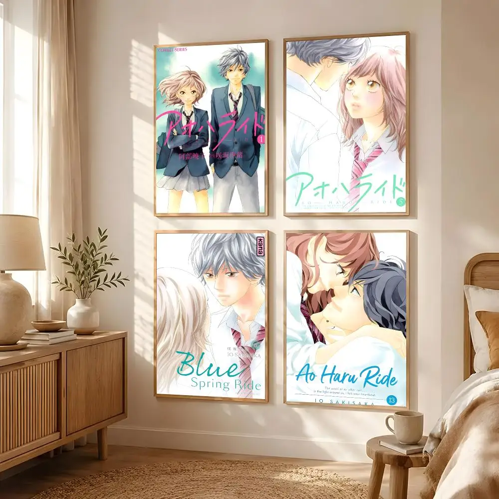 Manga Ao Haru Ride Poster Poster All-match HD Waterproof Self-Adhesive Wall Art Sticker For Home Bedroom