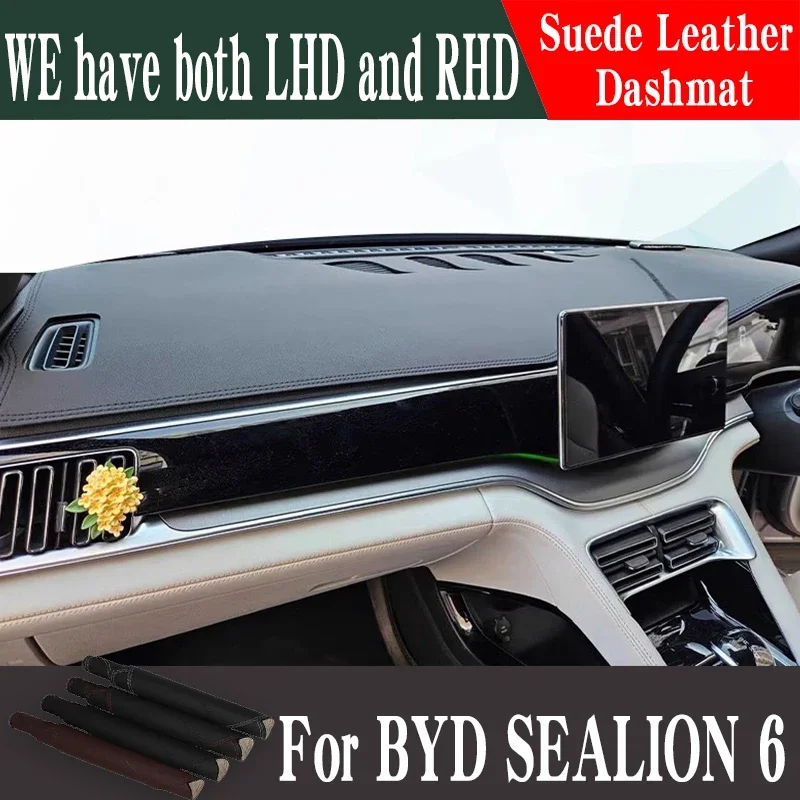 

For 2024-2027 BYD SEALION 6 Car Accessories Leather Dashmat Dash Mat Pad Dashboard Cover Protector Carpet