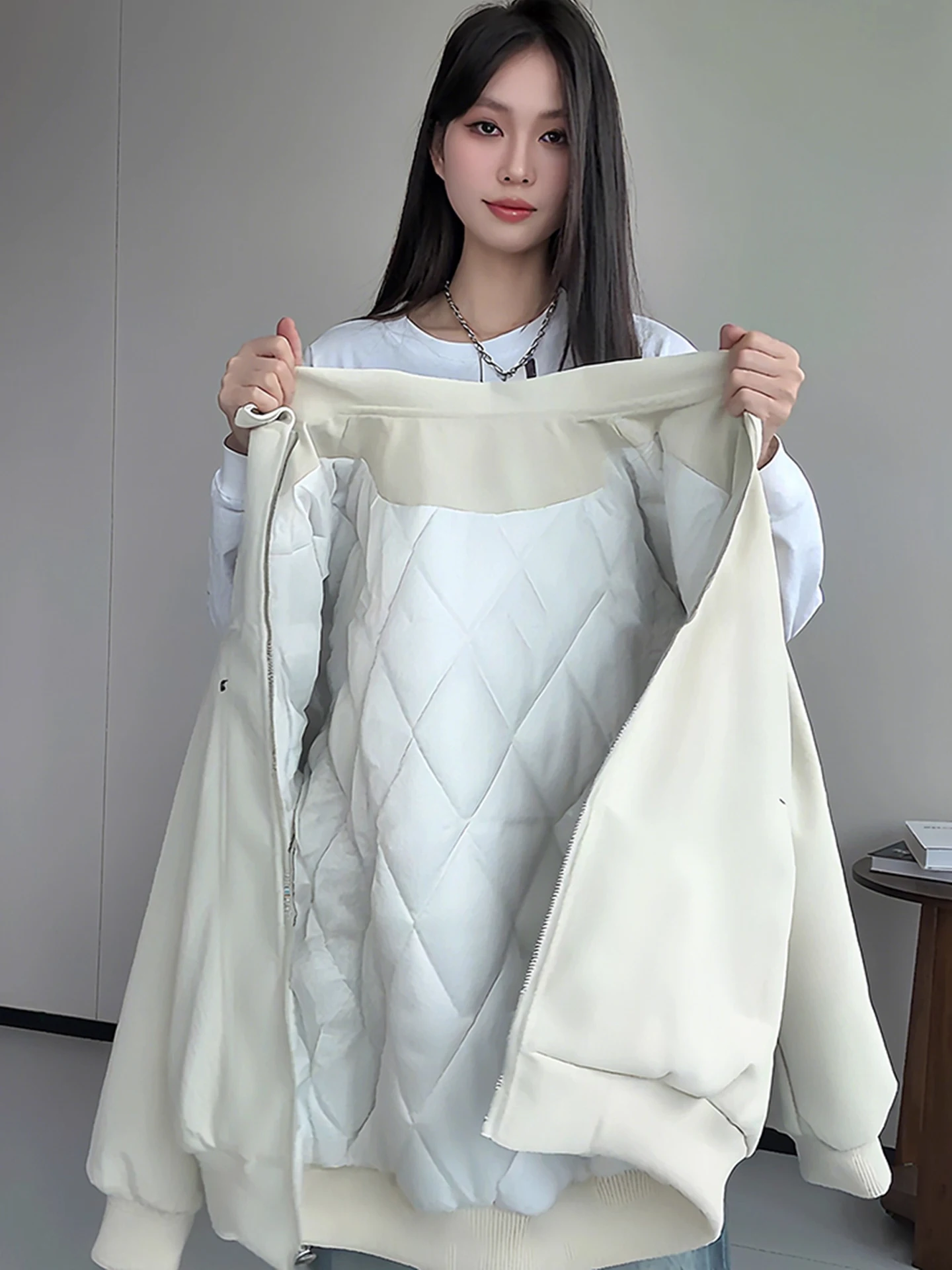 

American Sle PU Leather Jaet Cotton Insert ort Coat Baseball Sle Turn-down Collar Men's Autumn Winter Flight Jaet