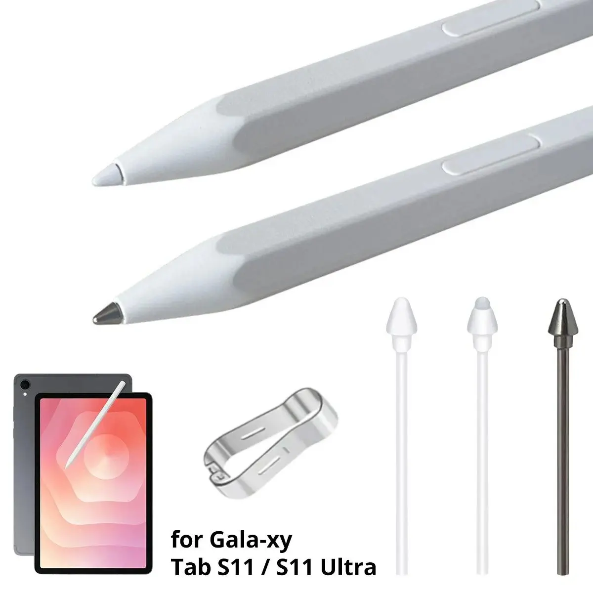 

3 шт. сменных наконечников для стилуса S Pen для Samsung Galaxy Tab S11, Tab S11 Ultra, с пинцетом для снятия