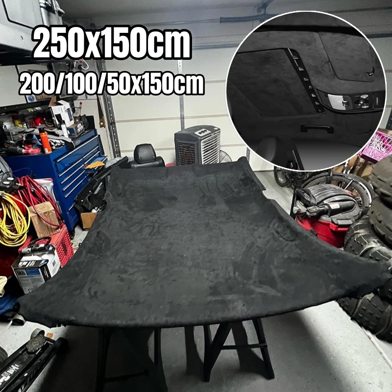 

Large Size Car Headliner Suede Fabric with Sponge Backing for Auto Roof Lining Replacement Car Interior SUV Truck Ceiling Repair
