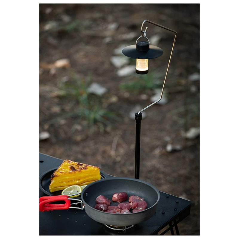 Soporte de luz de escritorio para acampar al aire libre, Gancho de soporte de luz de atmósfera de iluminación de aleación de aluminio portátil ultraligero