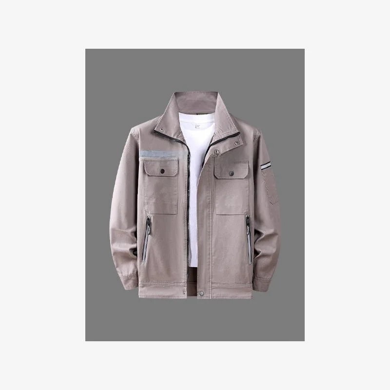 

Утолщенный рабочий костюм из чистого хлопка для мужчин: уличная спецодежда с защитой от износа и загрязнений, термостойкая, устойчивая к разрывам