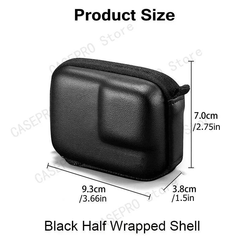 Hard Carrying Case for Gopro Hero 12 11 10 9 Harf Wrapped EVA Mini Shell Bag Box Camera Accessory