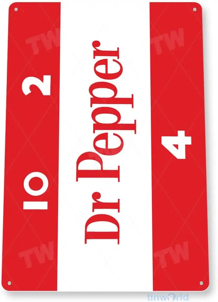 Dr-Pepper Vintage Cola, Kitchen Cottage Farm, product, tin logo 20.32cm X 30.48cm wall art