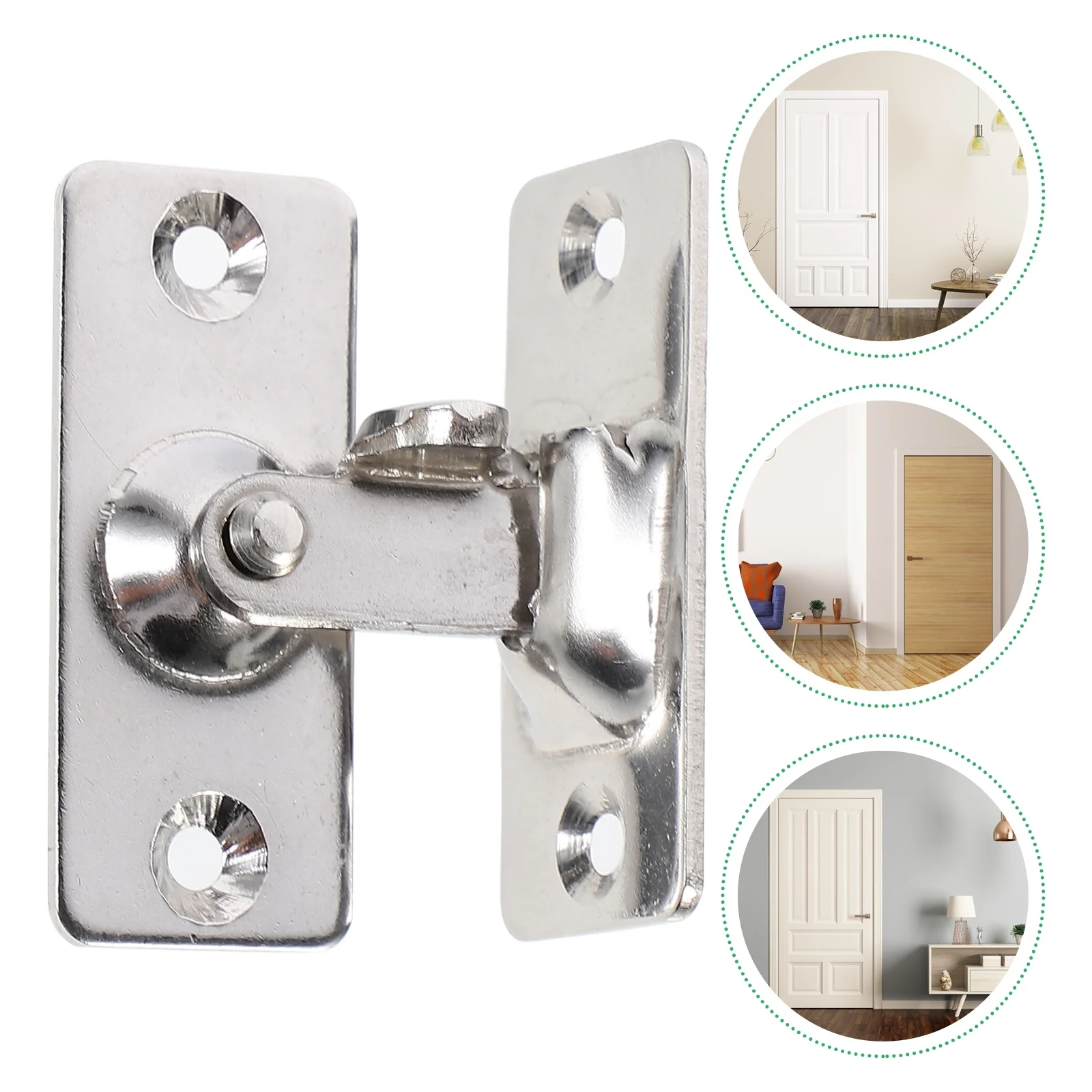 1 قطعة الفولاذ المقاوم للصدأ 90 درجة مزلاج الباب دائم قفل أمان المنزلية مقاومة للصدأ مكافحة سرقة قفل الباب الترباس للداخلية