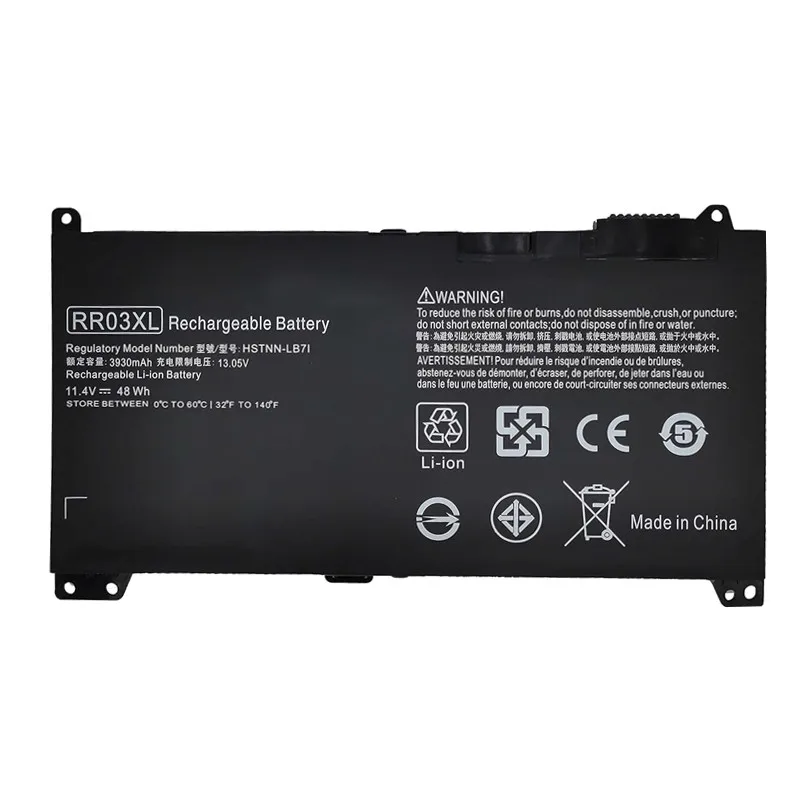 11.4V 48Wh Notebook Laptop Battery RR03XL For HP ProBook 430 440 450 455 470 G4 G5 Series 851610-850 851477-541 HSTNN-PB6W New