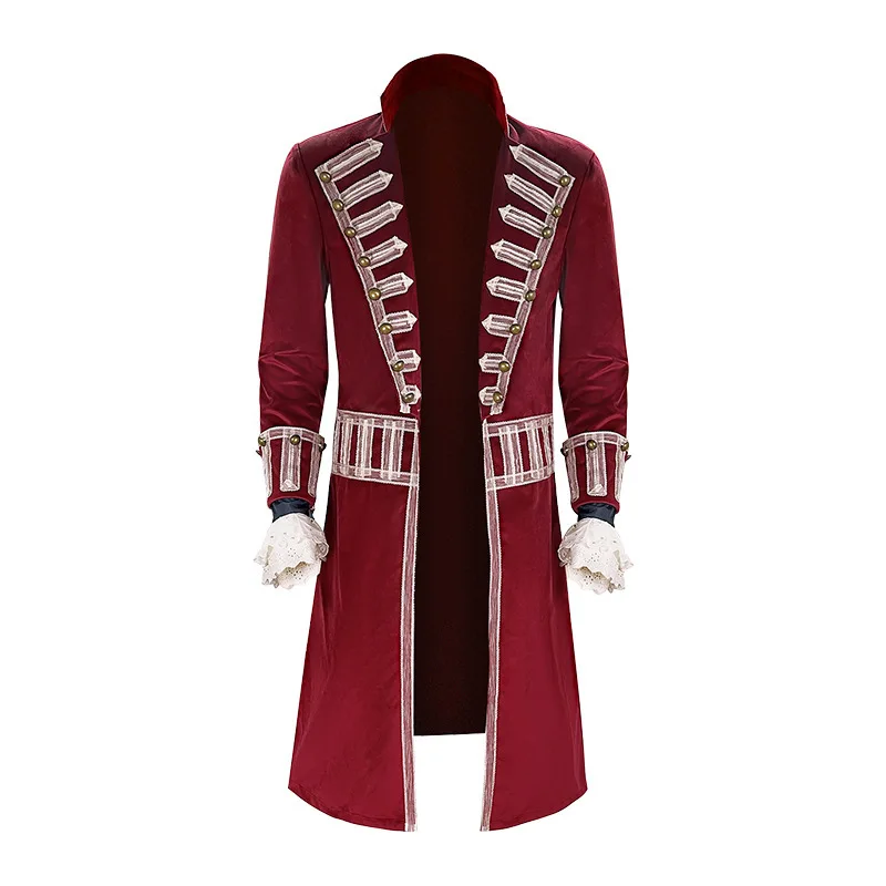 

Vintage Pirate Red Jacket Captain Cosplay Hook Outfit Tailcoat