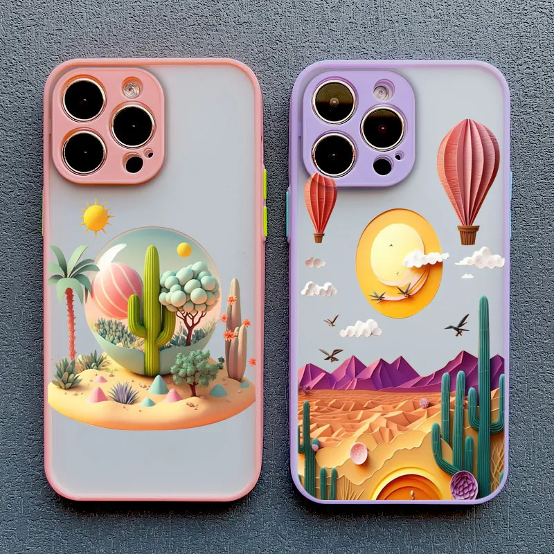 Creative Mountains Landscape Scenery 2D Printing Phone Case For iPhone 17 16 15 14 13 12 11 Pro Max Mini XS XR X 15 Plus Cover