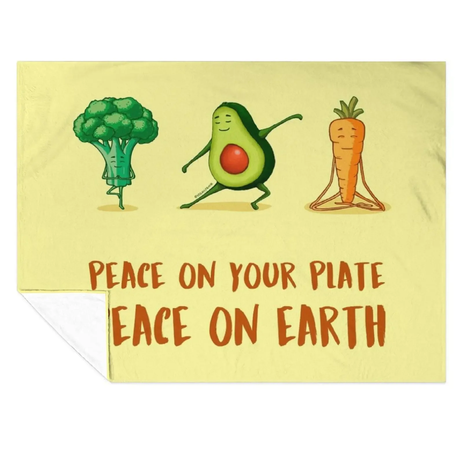 

Cute Yoga veggies: broccoli - avocado - carrot Throw Blanket blankets and throws Decoratives Soft Plaid Travel Blankets