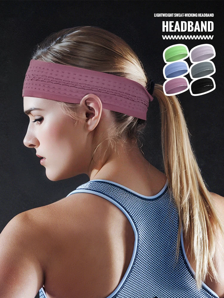 AliExpress NONE 1pc Sport Headband Non Slip Moisture Wicking Workout Sweatband for Men Women Fitness Running Cycling Football Yoga Hairband