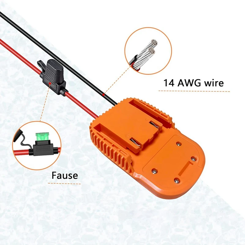 Adaptador de ruedas eléctricas para Ridgid AEG, conector de alimentación de base de batería Hyper de 18V para bricolaje, coche de juguete Rc, camión, fácil instalación, 2 uds.