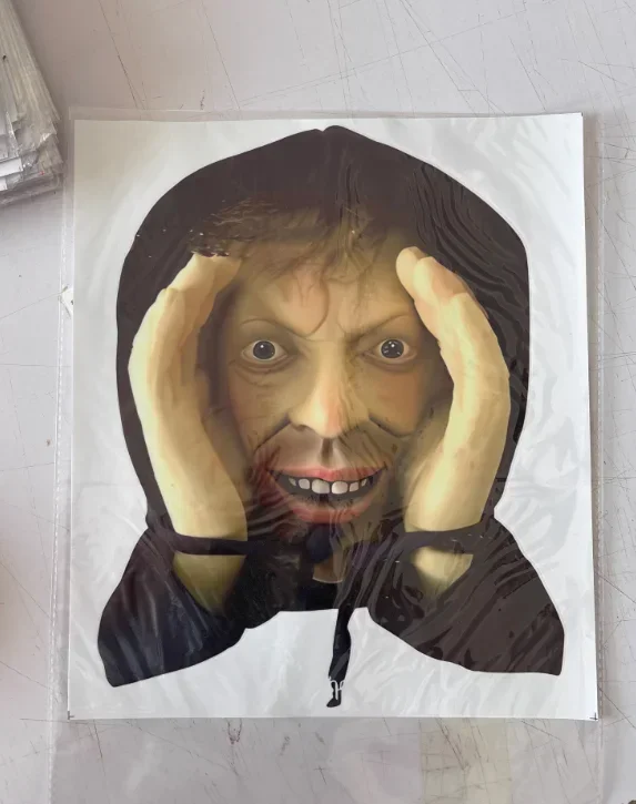 مخيف غريب هالوين الديكور مهرج نافذة داخلية وخارجية لخوف الحفلات مخيف البلاستيكية ورق حائط مزخرف ملصق