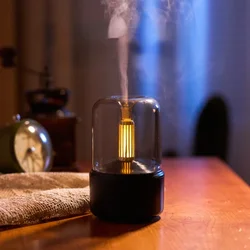 Difusor de fragancia portátil, USB humidificador de aire de 120ML, fabricante de niebla fría de aceite esencial, nebulizador con luz LED nocturna