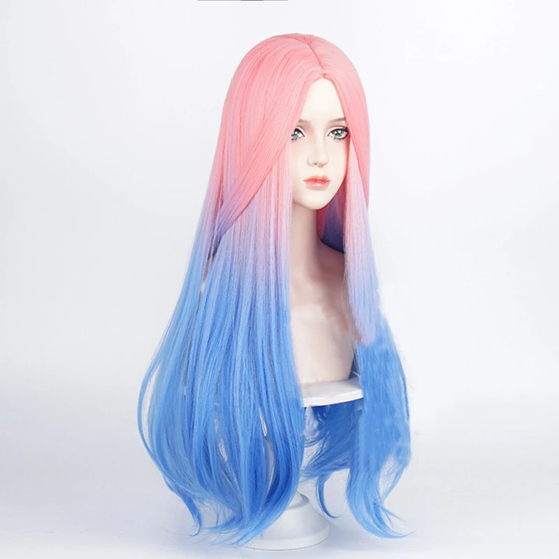 Peluca de Cosplay de Anime Alien Mizi para mujeres adultas y niñas, pelo sintético resistente al calor de Color largo, accesorios para disfraz de Halloween