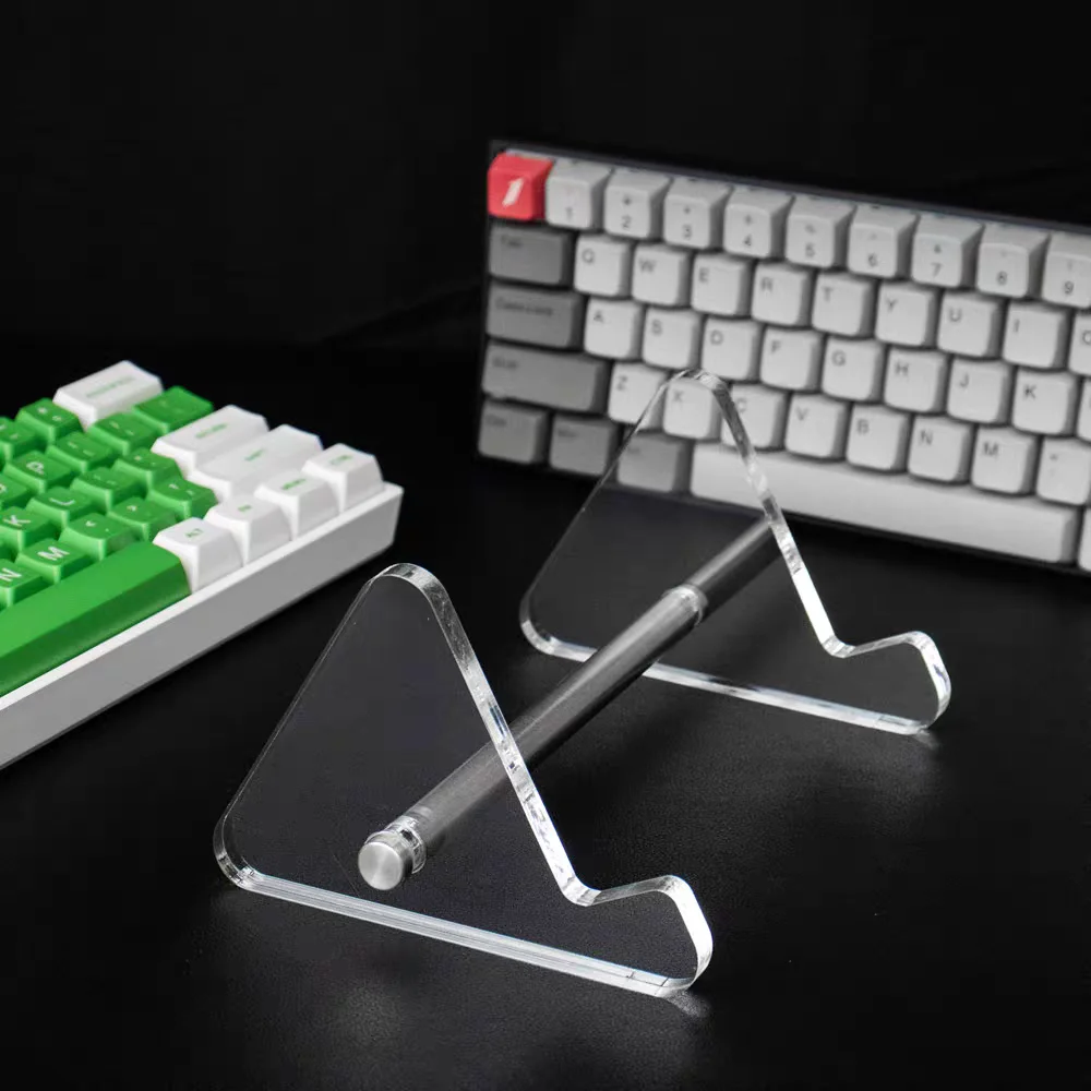 Support d'affichage de clavier en acrylique transparent, support de bureau stable à plusieurs niveaux, support peu encombrant, organisateur de bureau pratique
