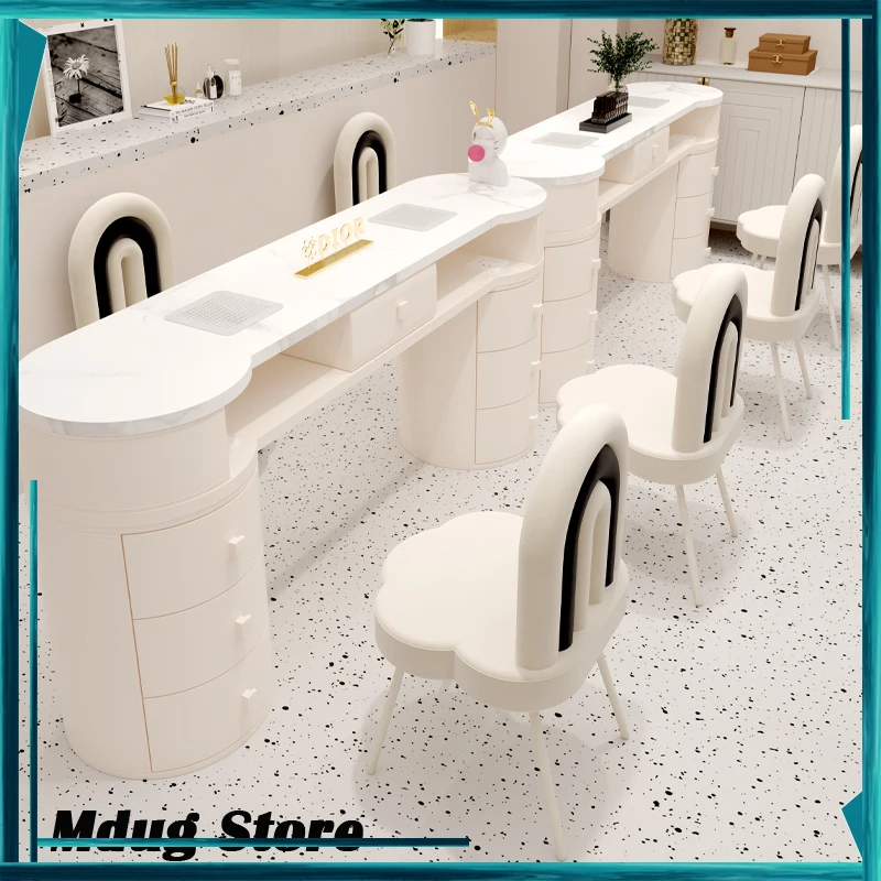

Drawer European Nail Tables Storage White Collector Station Nail Tables Chair Equipment Scrivania Per Unghie Furniture Salon