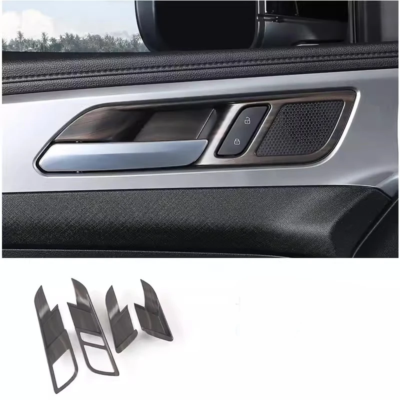 Left-hand Drive Inner Handle Frame Door Handle Pull Bowl Cover Trim Interior Styling for Great Wall GWM Poer KingKong 2022 2023