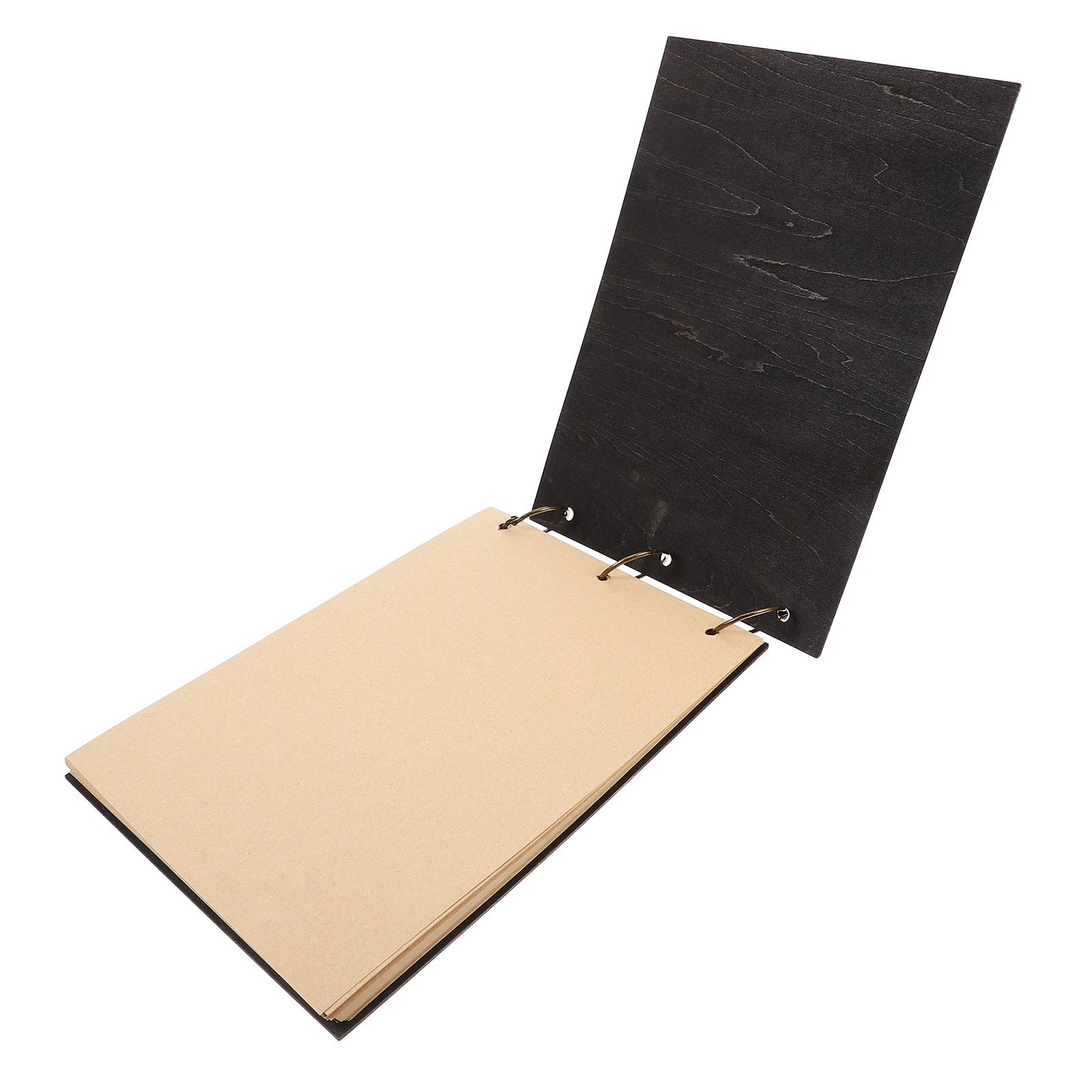 

Guest Vintage Wood DIY Engraving Cover Blank Pages Sign-in Wooden Wedding Message Book Book Wedding Reception Supplies