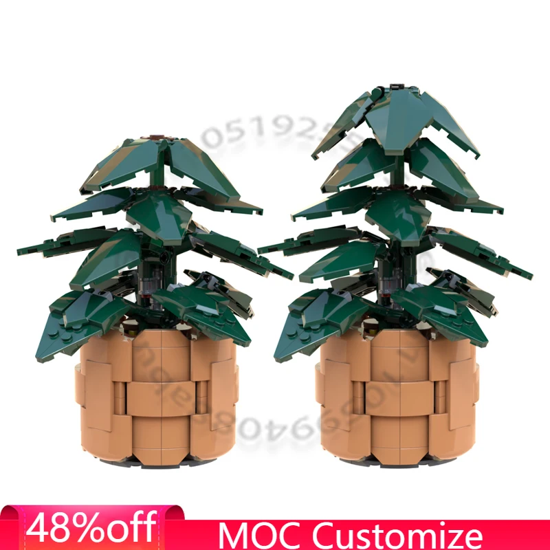 

279 деталей: Набор для сборки модульного растения-компаньона для пары (MOC), развивающий конструктор из технологичных кирпичиков, популярная игрушка-подарок для мальчиков, сделай сам