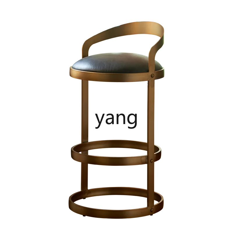 LTT leichter Luxus-Barstuhl für Zuhause, Rindsleder, Bar, Designer-Hocker, Retro-Inselstuhl