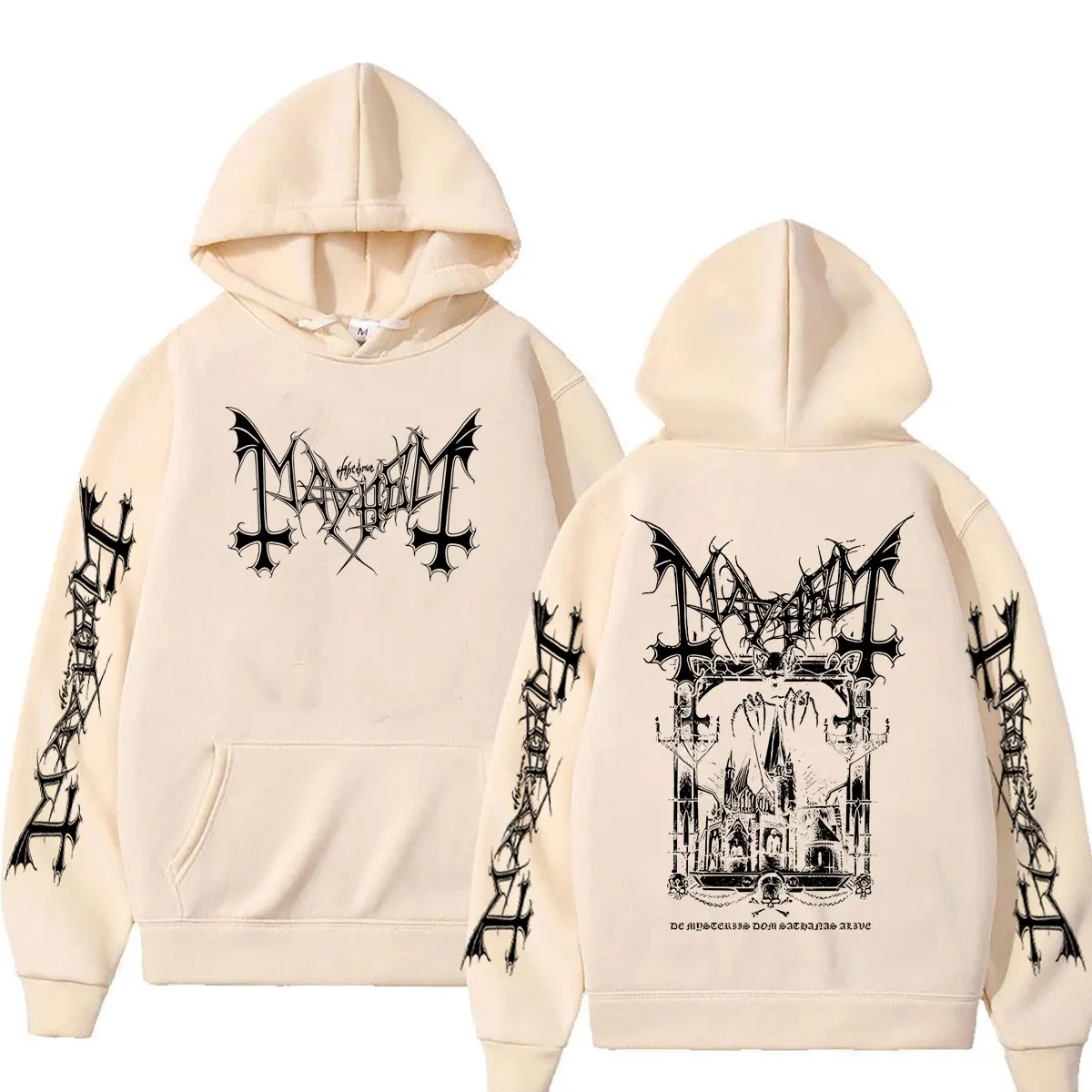 Rock Band Mayhem De Mysteriis Dom Sathanas Hoodie für Männer und Frauen Death Black Metal Kapuzen-Trainingsanzug Herren Mode Gothic Punk Hoodies – Detail 7