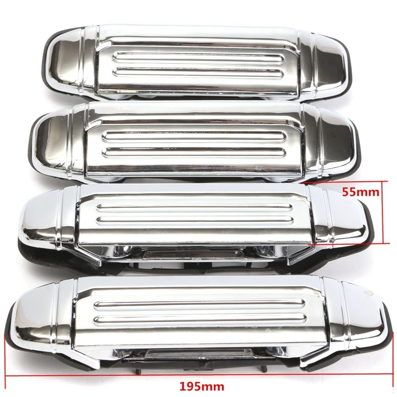 4pcs Car Mofaner Chrome Door Handle Replacement for Mitsubishi PAJERO 1992 1993 1994 1995 1996 1997 Car Accessories Door Handle