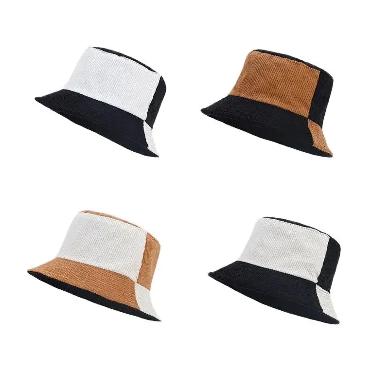 

2024 Autumn Winter Corduroy Solid Warm Fisherman Hat Bucket Hat Outdoor Travel Sun Cap For Men And Women 256
