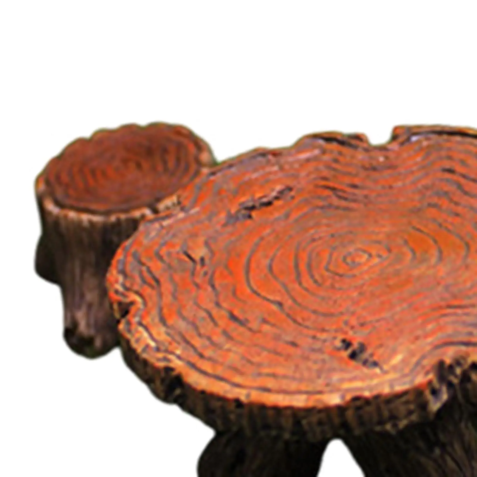 3x 5 Pieces Fairy Tree Stump Stool And Table Set Chair Set Garden Stumps Figurines