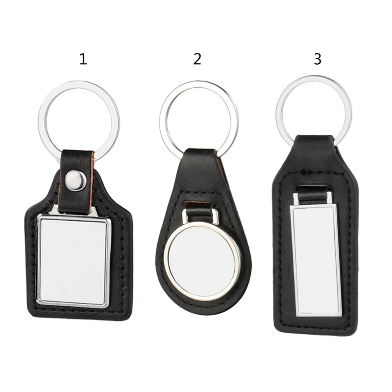 Sublimation Blanks Keychains Rectangular Key Pendant Metal Key Rings for Heat Press Sublimation Custom Personalised