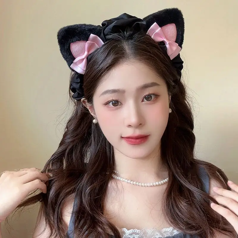 New Fashion Cat Ear Hair Hoop, High Skull Top Design, All-Match for Going Out, Internet Famous Hair Accessory