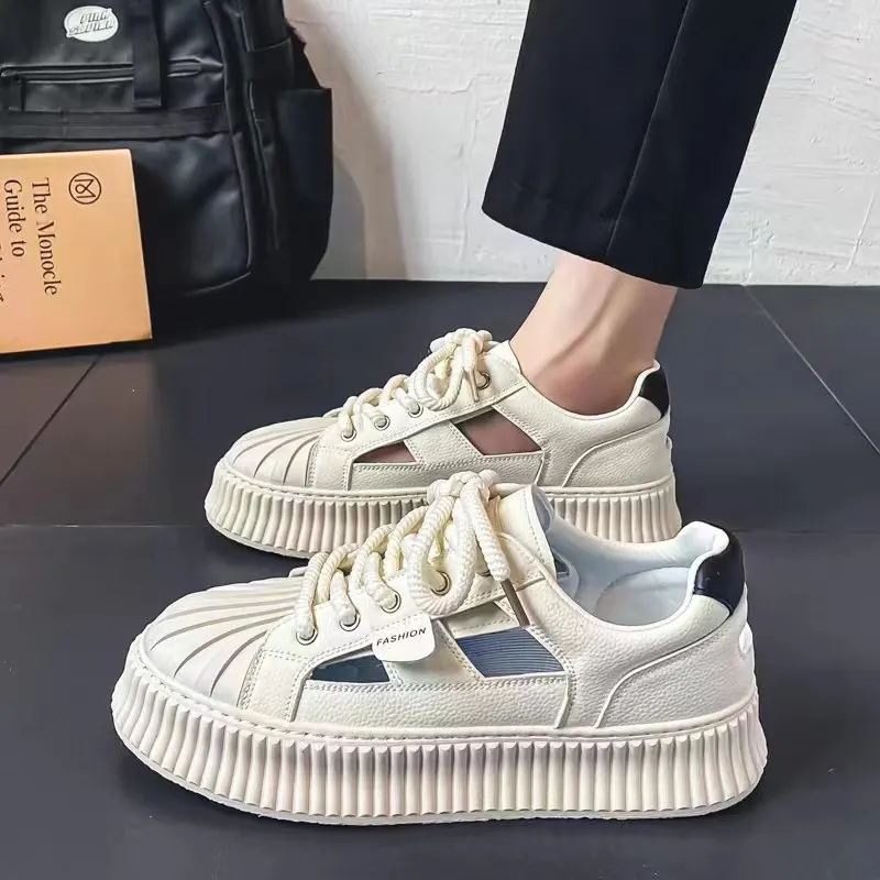 

​2025 Men’s Trendy Skate Shoes– Cool Street Style, Retro American Design, Thick Sole, Casual & Multipurpose